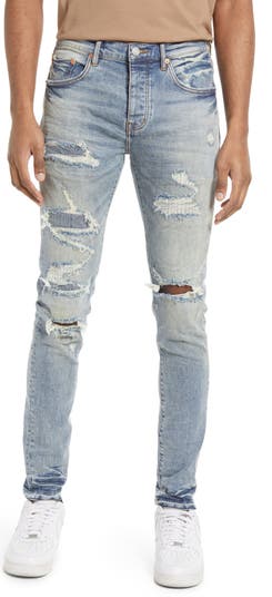 PURPLE BRAND Ripped Skinny Jeans