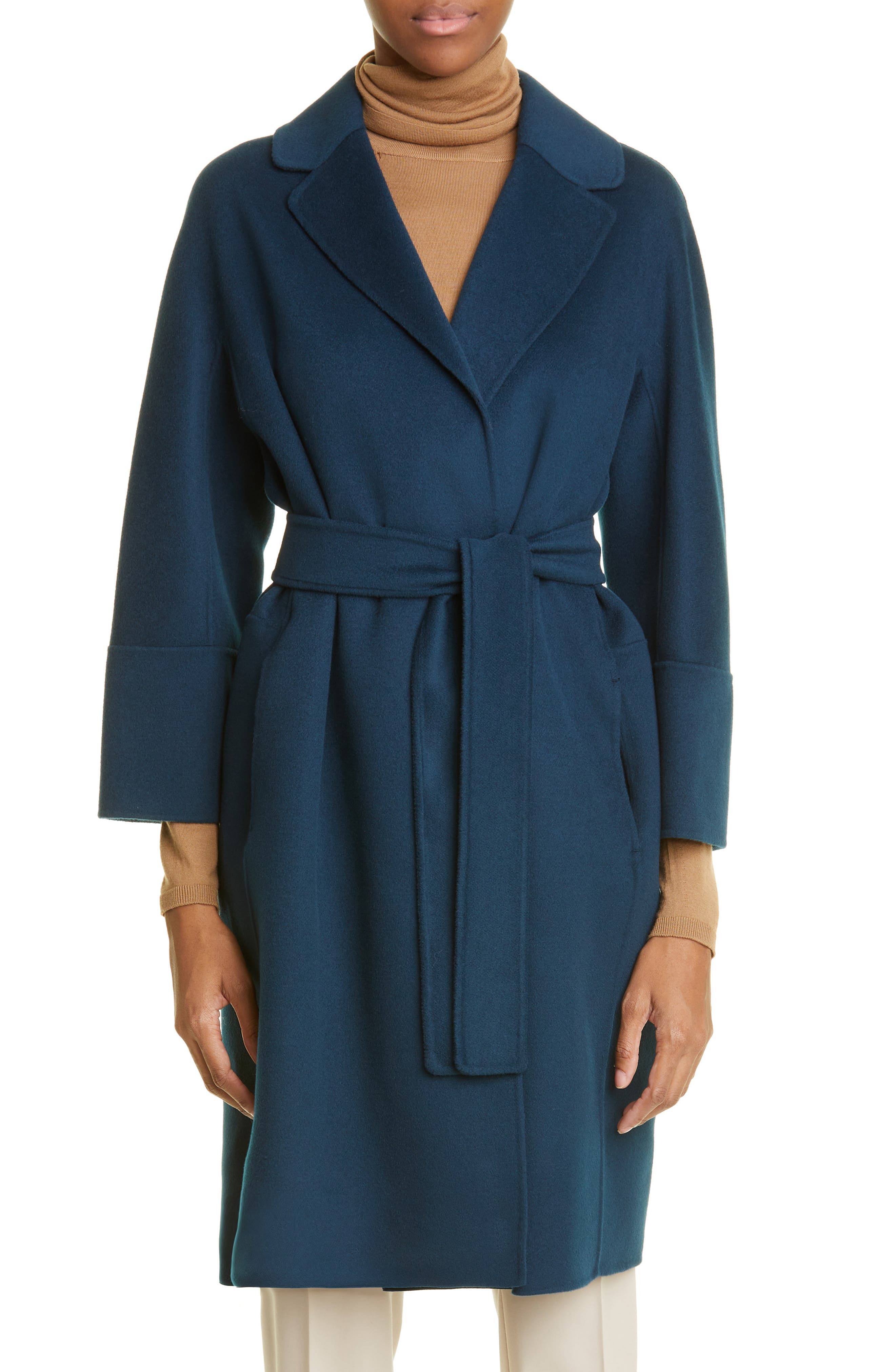 wrap coat wool