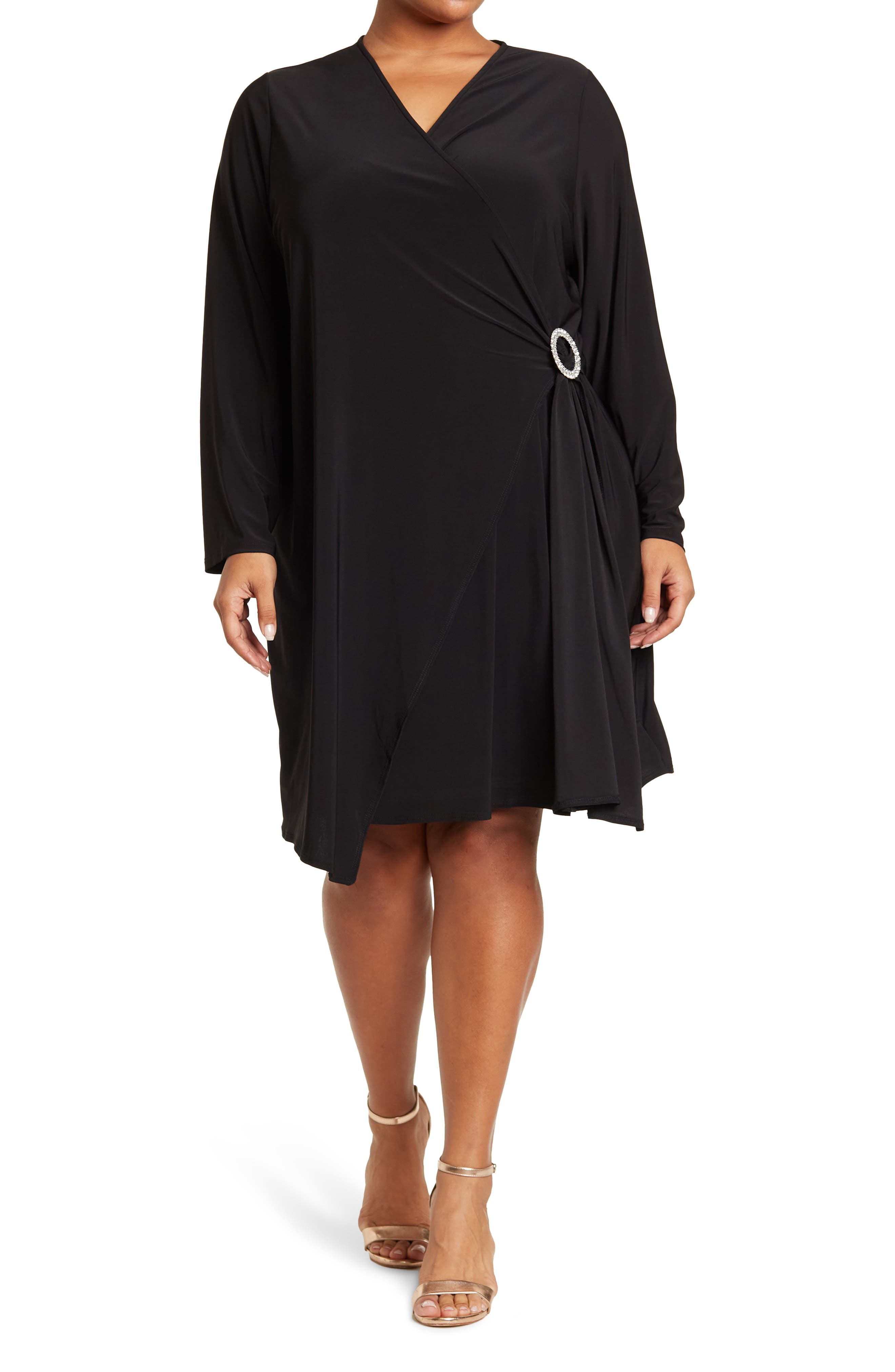 tash and sophie ruffle wrap dress