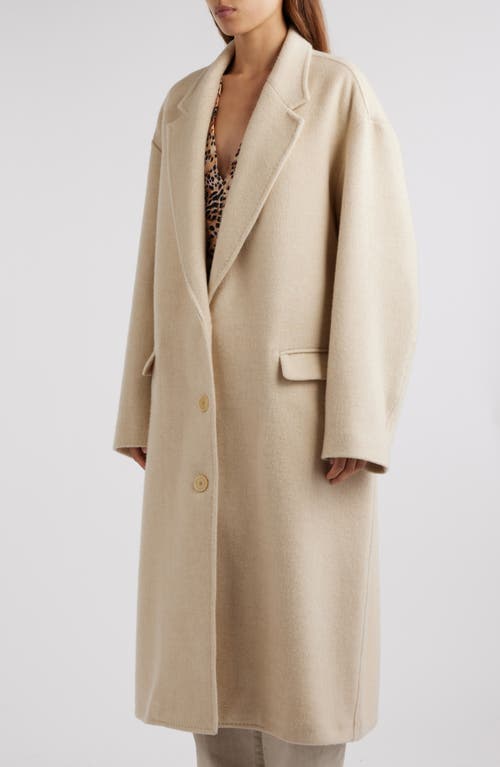 Shop Isabel Marant Efezia Oversize Wool Blend Coat In Beige