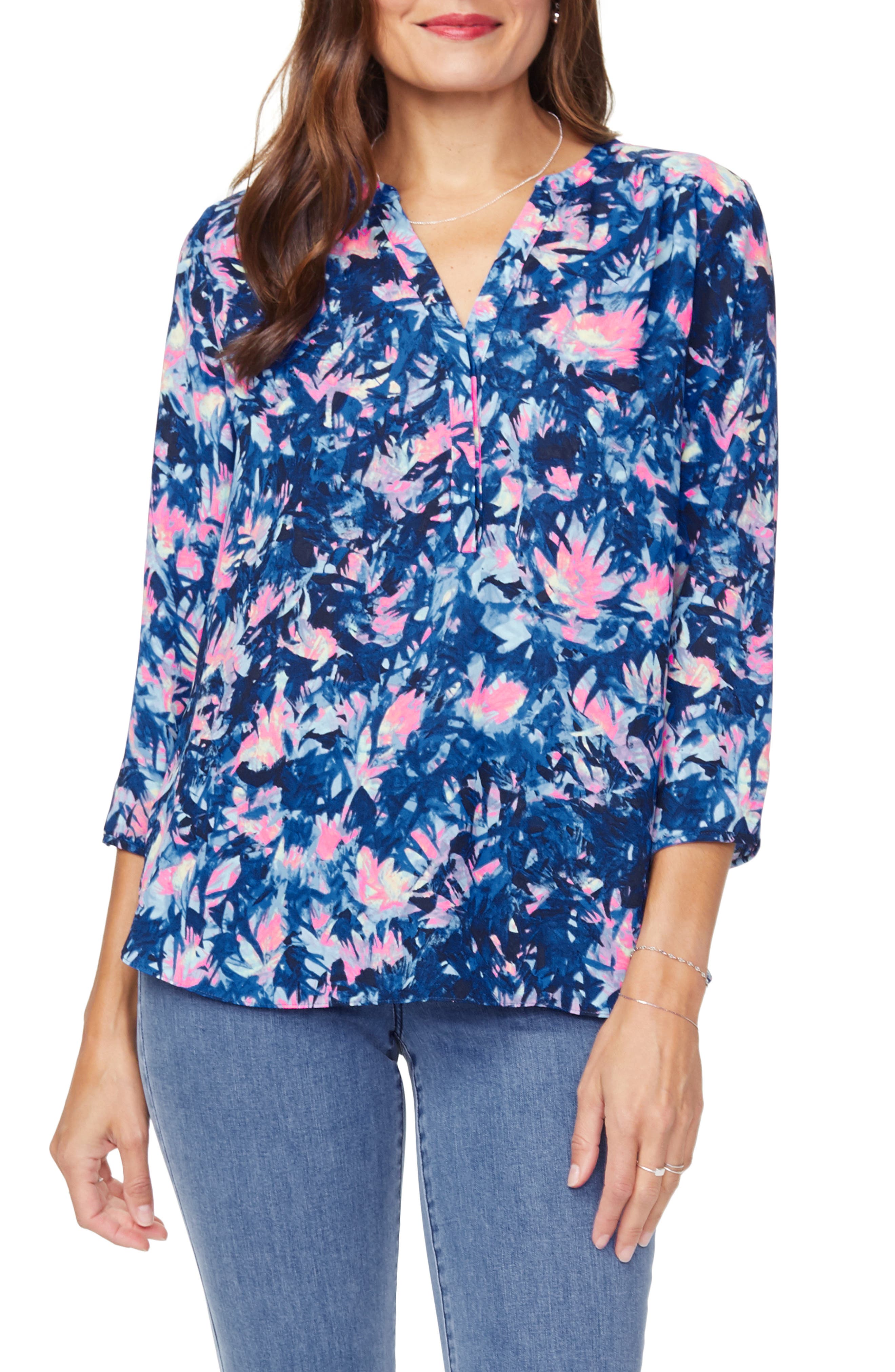 Curves 360 By Nydj Perfect Blouse In Bougainvilla