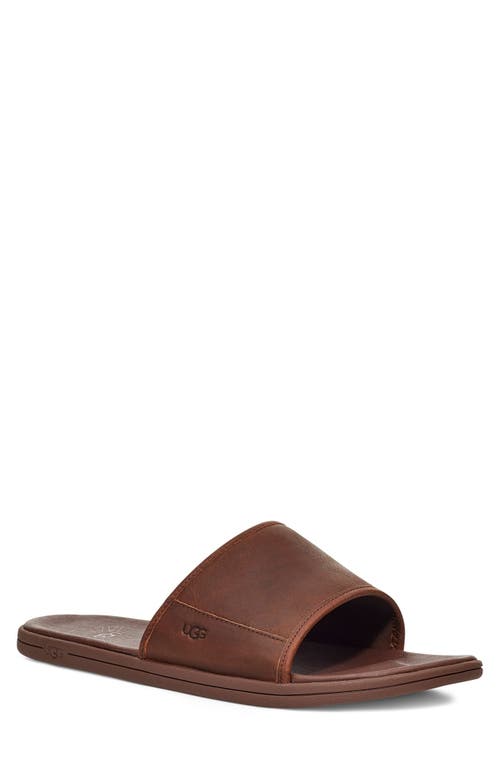 UGG(r) Seaside Slide Sandal in Luggage Leather