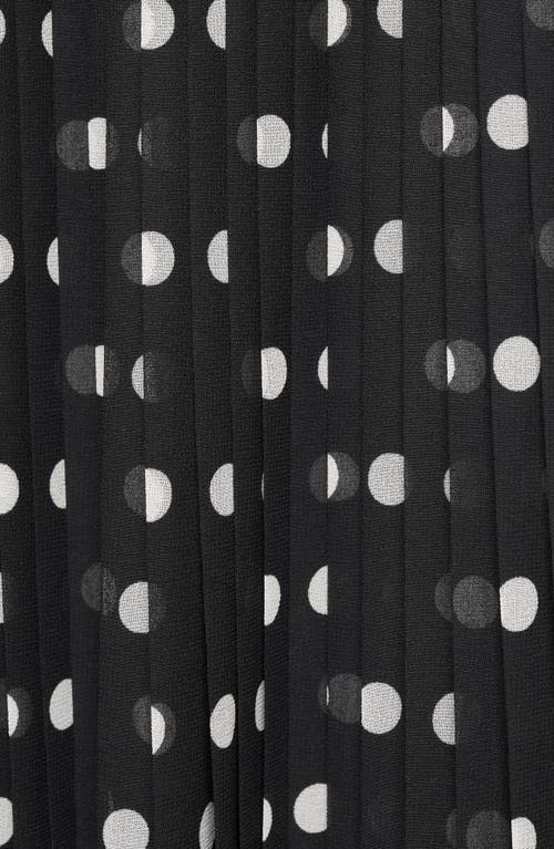 Mango Adela Polka Dot Pleated Chiffon Palazzo Pants In Black