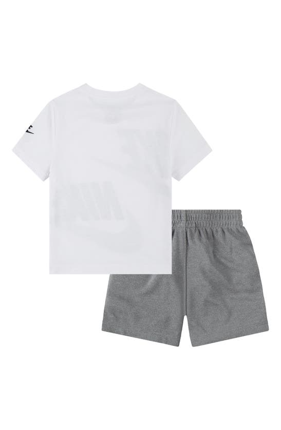 Shop Nike Kids' Split Futura T-shirt & Shorts Set In Carbon Heather