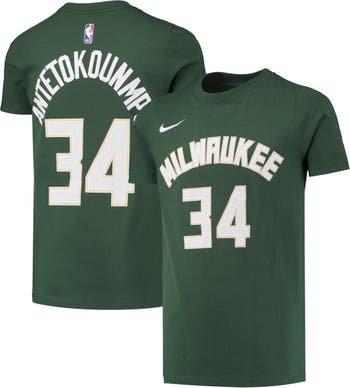  Youth Giannis Antetokounmpo Milwaukee Bucks Black Alternate  Performance T-Shirt : Sports & Outdoors
