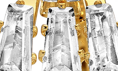 Eye Candy Los Angeles Baguette Cubic Zirconia Hoop Earrings In Gold
