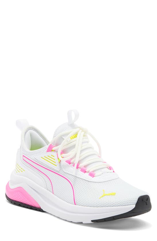 Puma Amplifier Sneaker In  White-poison Pink