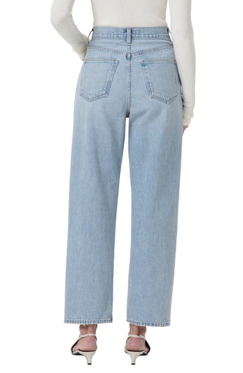 Shop Agolde Fold Waistband Ankle Wide Leg Jeans In Sideline