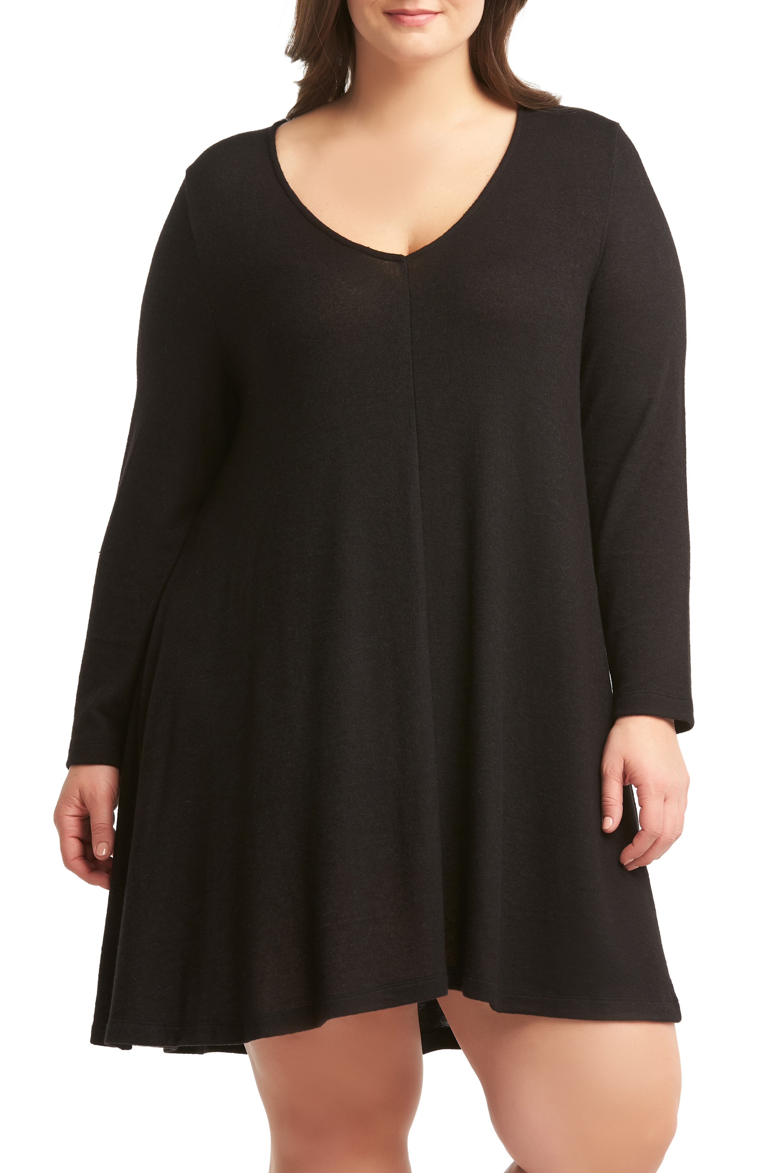 Plus Size Lemon Tart Gina Tunic Dress, Black