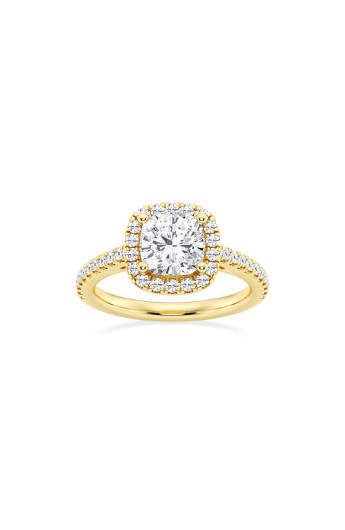 Shop Badgley Mischka Collection Cushion Cut Lab Created Diamond Halo Ring In Gold