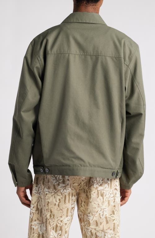 Shop Obey Oliver Shirt Jacket In Tea Leaf