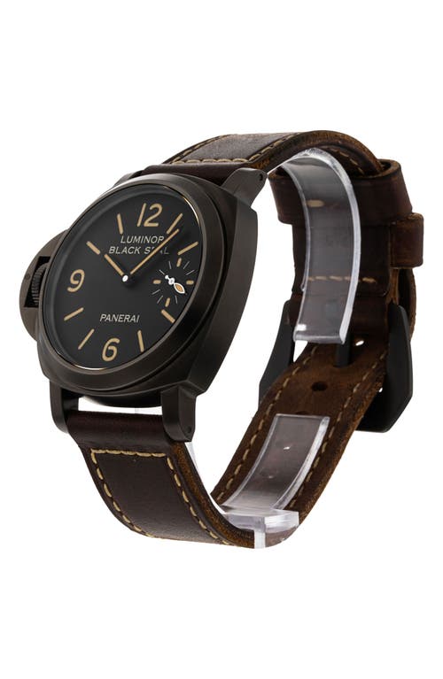 WATCHFINDER & CO. WATCHFINDER & CO. PANERAI PREOWNED LUMINOR 8 DAYS LEATHER STRAP WATCH, 44MM