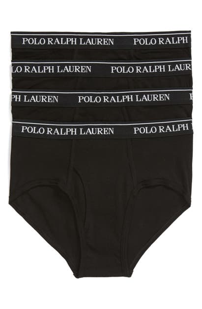 Click to view more detailed imagery on our partner's website Polo Ralph Lauren Classic Fit Cotton Brief 4-pack In Polo Black