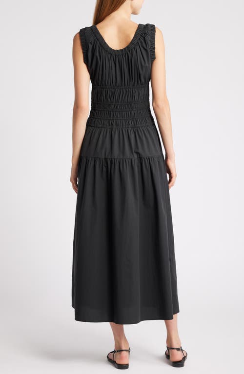 Rails Anastasia Shirred Sleeveless Maxi Dress In Black