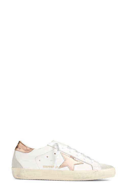 Shop Golden Goose Super-star Low Top Sneaker In White/pink