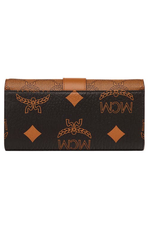 Shop Mcm Large Tracy Visetos Lauretos Mix Wallet On A Chain In Black