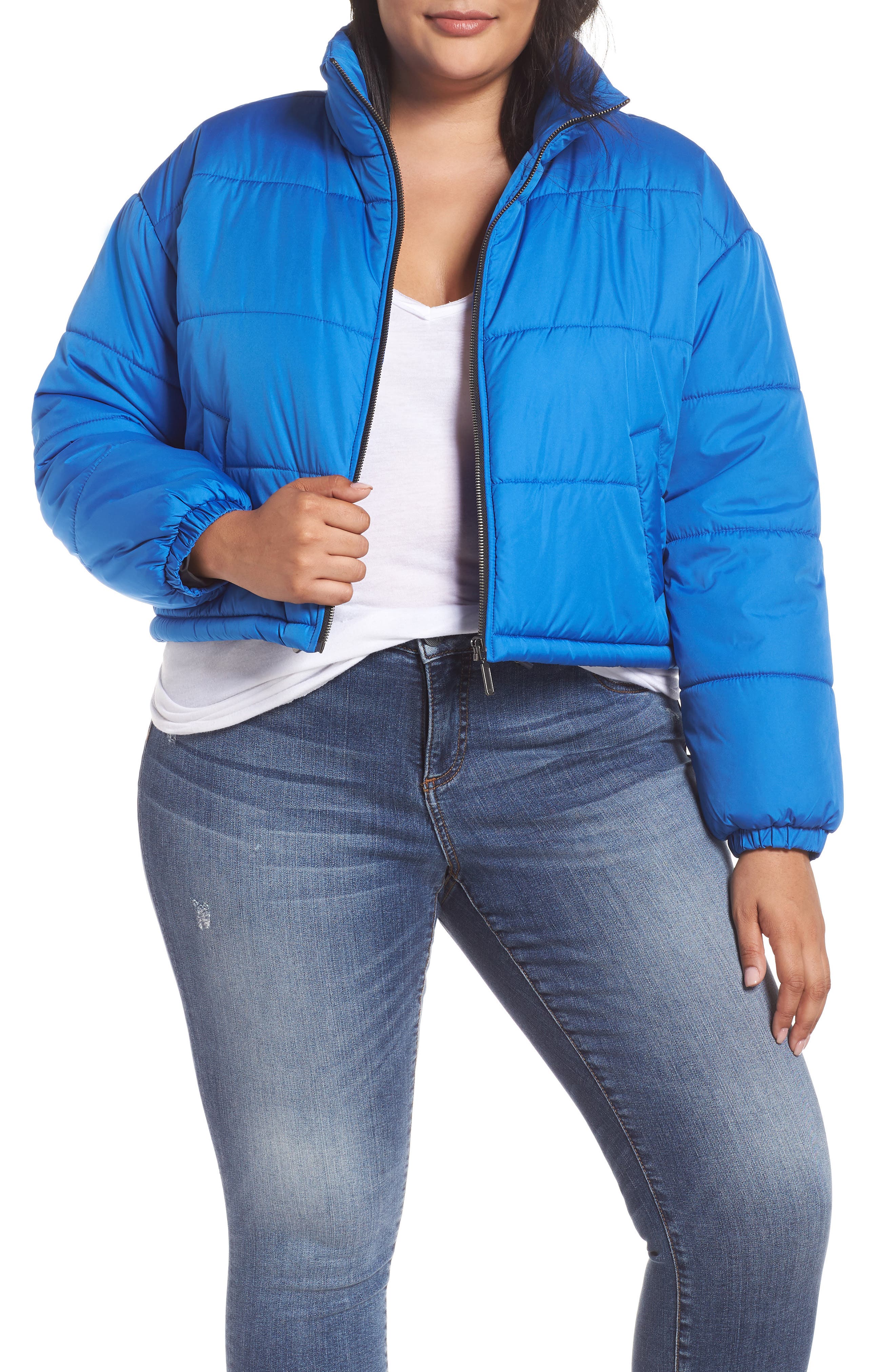 cropped puffer jacket plus size