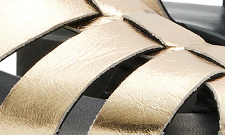 Shop Allsaints Nessa Fisherman Sandal In Metallic Gold