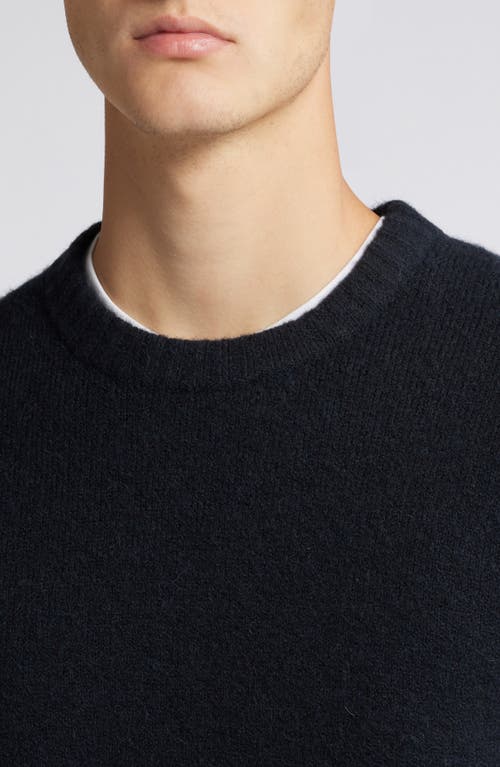 Shop Treasure & Bond Soft Texture Crewneck Sweater In Black Caviar