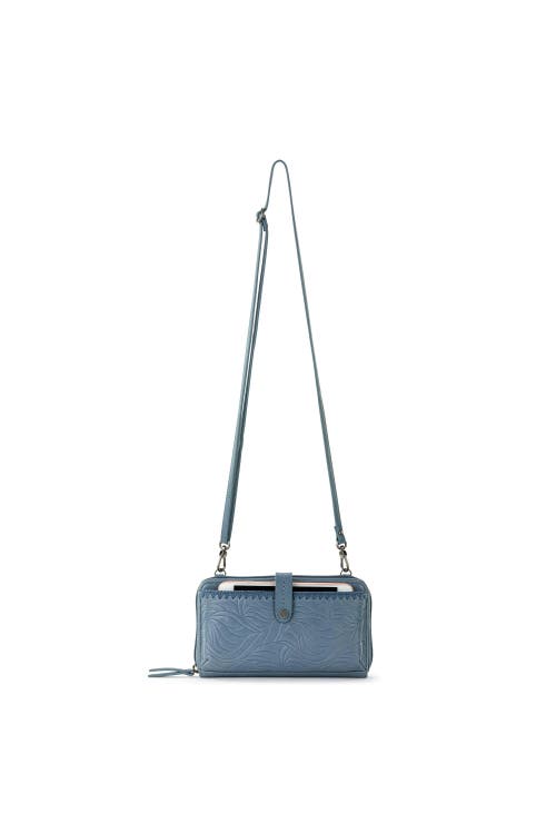 Shop The Sak Iris Smartphone Crossbody In Maritime Wave Emboss