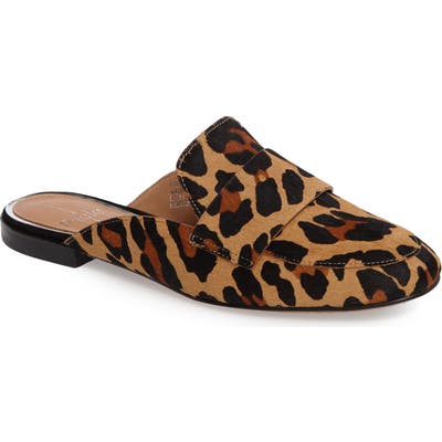 Linea Paolo Annie Genuine Calf Hair Loafer Mule- Brown