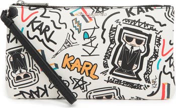 Karl Lagerfeld Paris Agyness Graffiti-Print Crossbody Bag on SALE