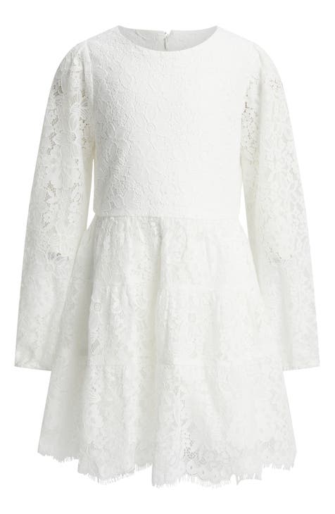 Kids' Sienna Long Sleeve Tiered Lace Party Dress (Big Kid)