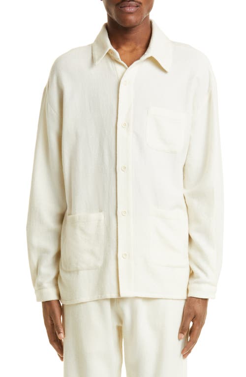 Wool Overshirt in Ivory