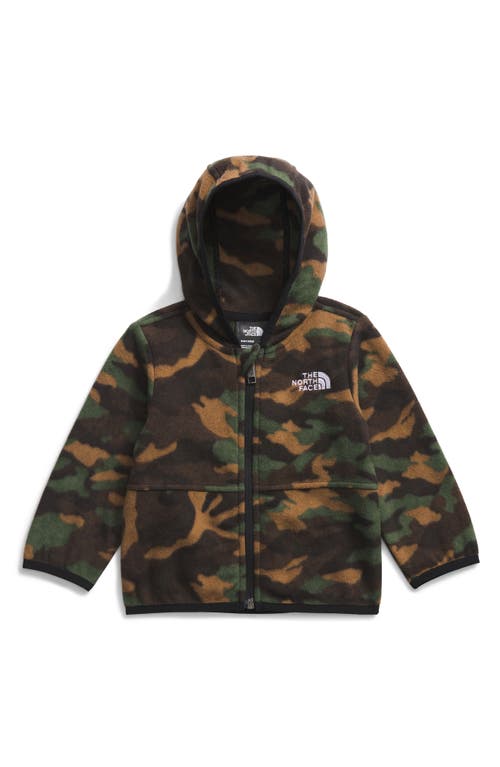 The North Face Babies'  Glacier Fleece Zip Hoodie In Tnf Black Tnf Camo Small Print