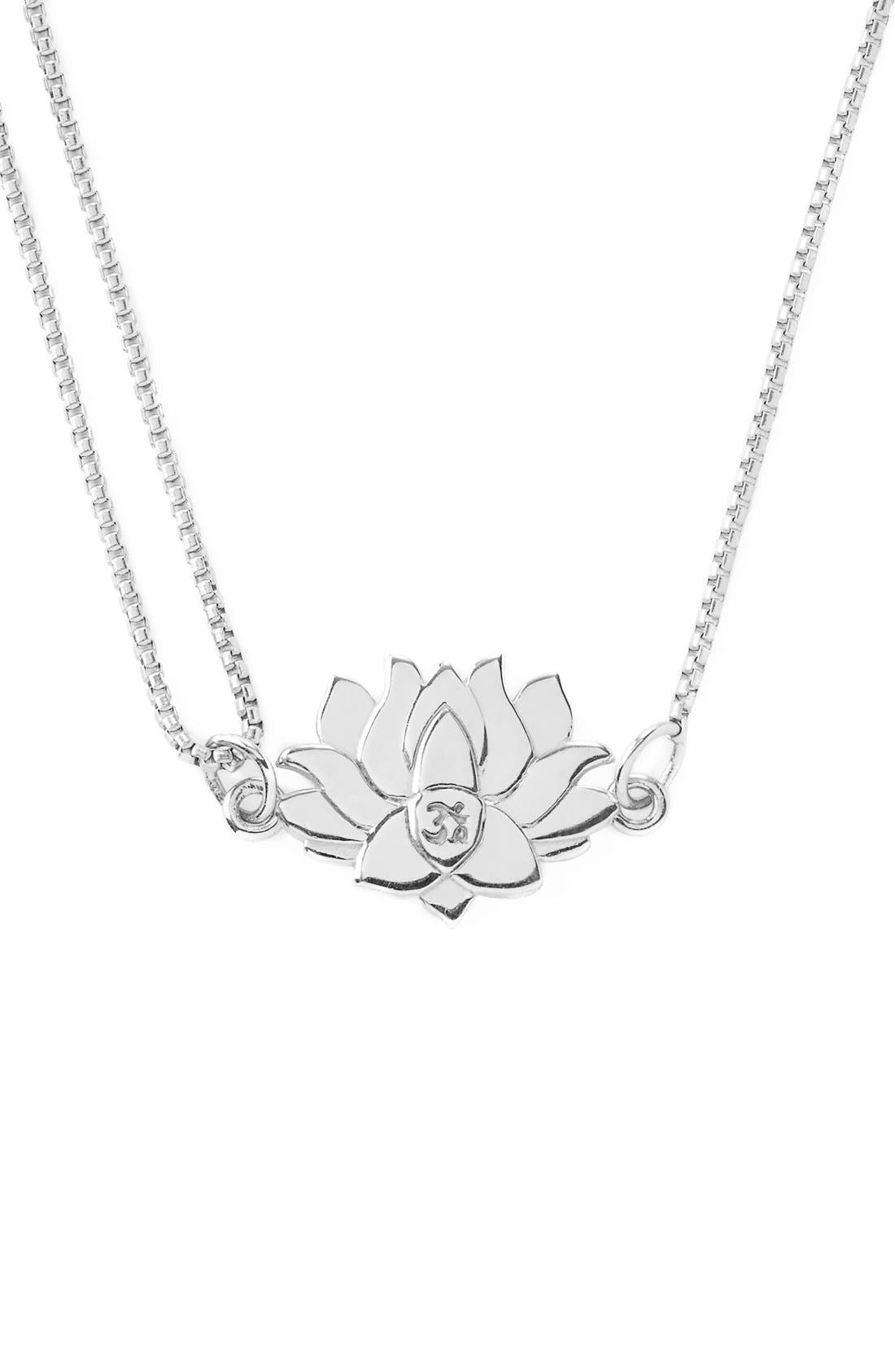 Alex and Ani 'Providence' Pull Chain Lotus Pendant Necklace Nordstrom