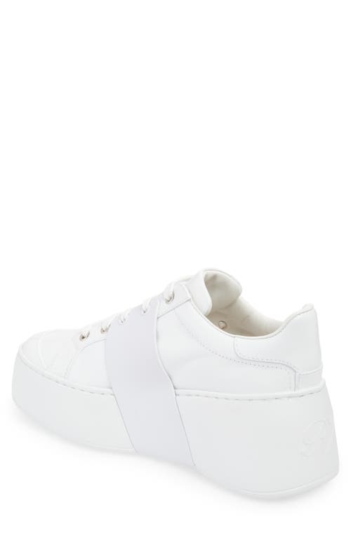 Roger Vivier Viv Skate Metal Buckle Trainers In Bianco