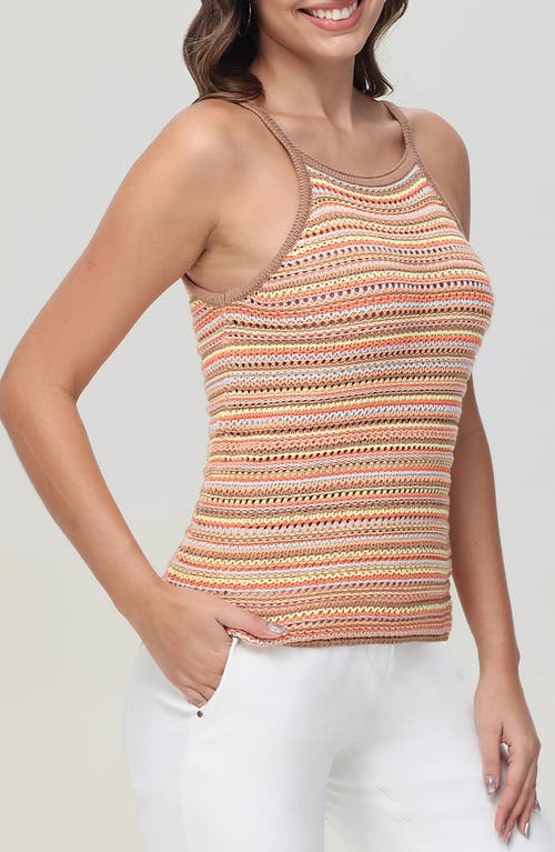 Shop 525 Taylor Knit Camisole In Cinnamon Combo