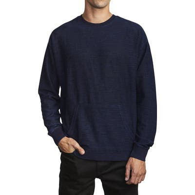 Rvca Hi-Grade Long Sleeve Pocket T-Shirt, Blue