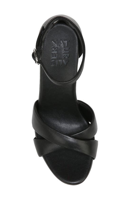 Naturalizer Lizbeth Ankle Strap Sandal In Black Leather | ModeSens