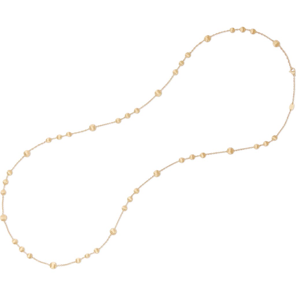 Marco Bicego Long Bead Station Necklace In 18k Yellow Gold