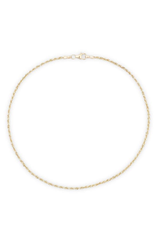 Shop Bony Levy Rope Chain Anklet In 14k Yellow Gold