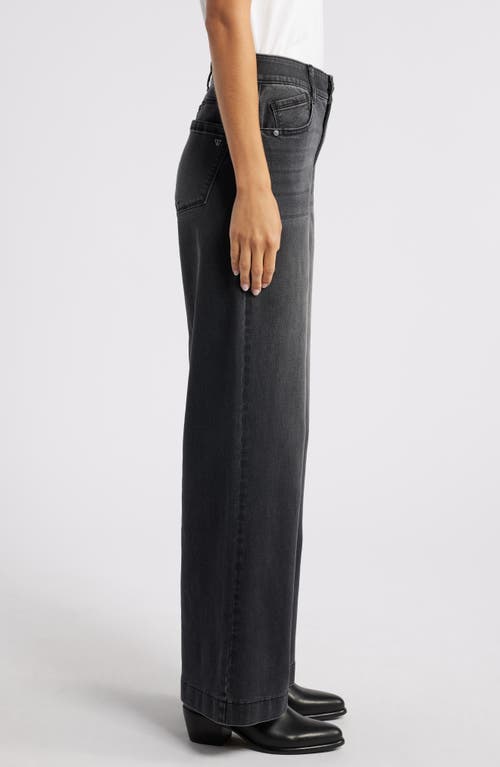Wit & Wisdom Sam 'ab'solution High Waist Wide Leg Jeans In Washed Black
