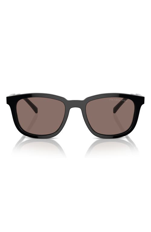 53mm Polarized Pillow Sunglasses in Black