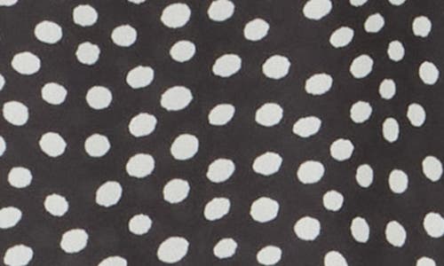 Gemma + Jane Georgette Button Front Top In Black Dot