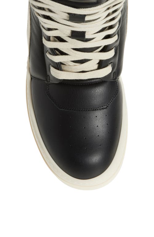 Shop Rick Owens Geobasket Mega Bumper High Top Sneaker In Black/milk/milk