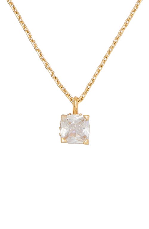 Kate Spade New York little luxuries pendant necklace in Clear/Gold. at Nordstrom