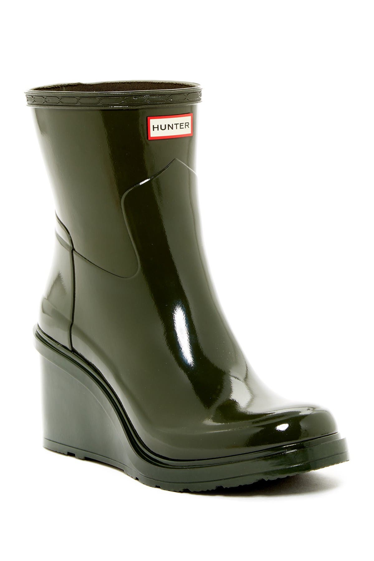 hunter rain boots with wedge heel