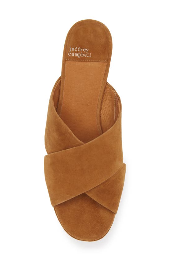 Shop Jeffrey Campbell Coerce Platform Sandal In Tan Suede