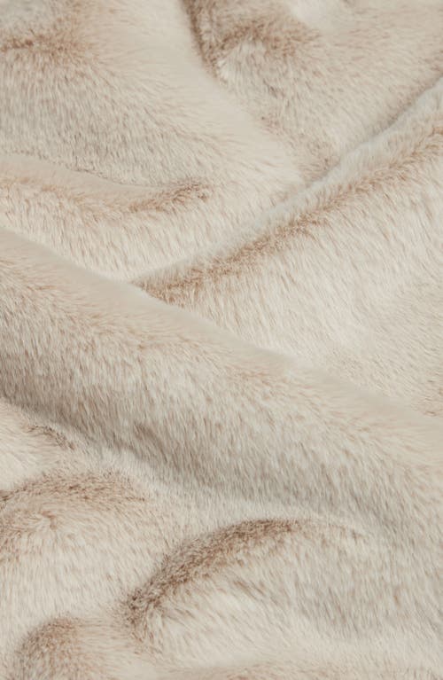 Shop Apparis Brady Faux Fur Throw Blanket In Latte