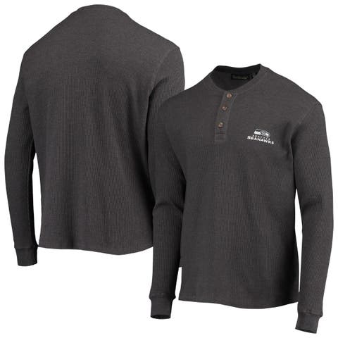 Men's Dunbrooke Black Baltimore Ravens Logo Maverick Thermal Henley Long  Sleeve T-Shirt