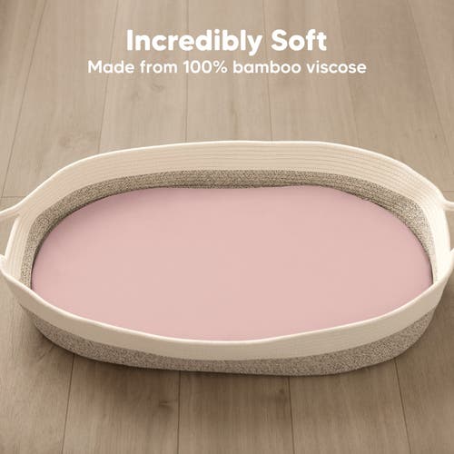 Keababies 2-pack Isla Fitted Bassinet Sheets In Rose