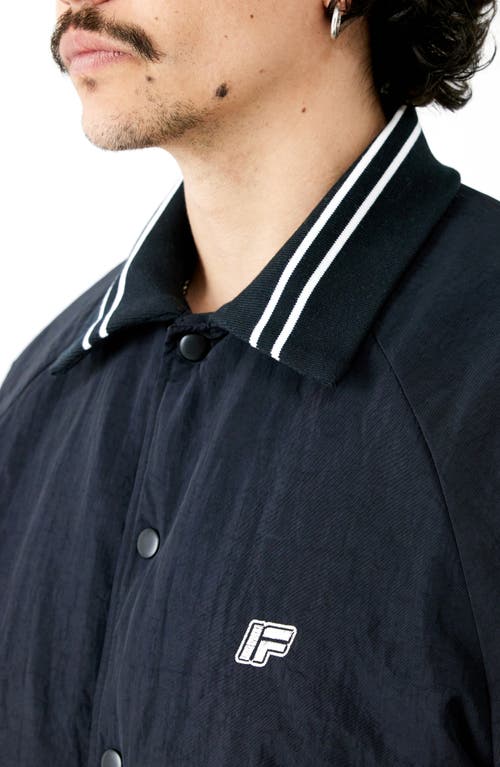 Shop Iets Frans Padded Washed Varsity Jacket In Black