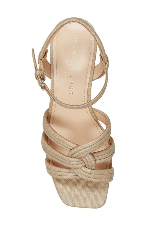 Marc Fisher Ltd Cairo Ankle Strap Platform Sandal In Medium Natural