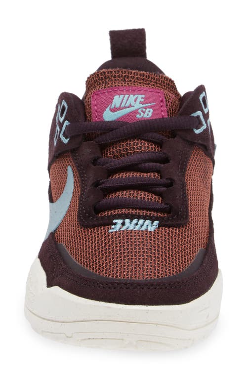 Shop Nike Kids' Sb Day One Skate Sneaker In Burgundy Ash/denim/sail