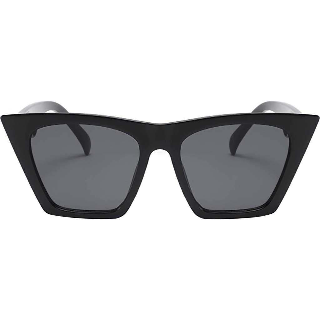 Fifth & Ninth Chicago 53mm Cat Eye Sunglasses In Black/black
